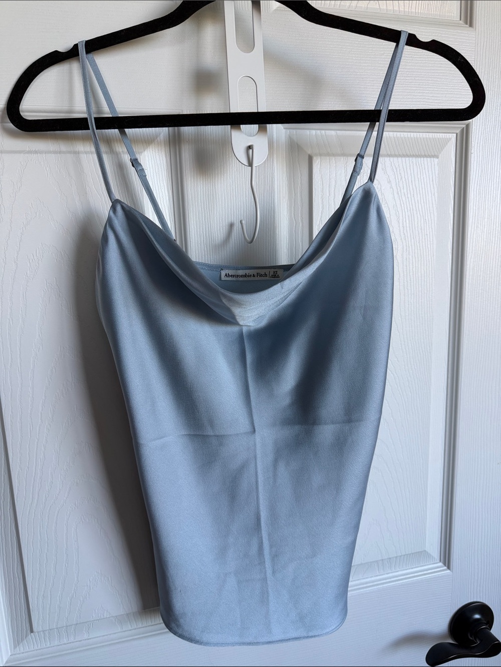 Abercrombie & Fitch Pale Blue Satin Cowl Camisole
